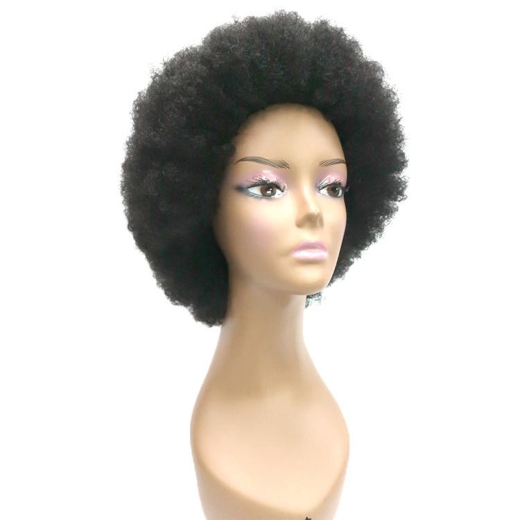 Novelties Wholesale Black Women Perruque Afro Kinky Bob Wigs Fluffy Short Bulk Curl Puff Synthetic Hair Kinky Curly Afro Wig