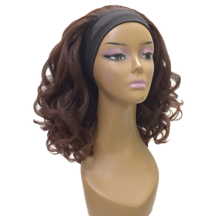 Novelties Wholesale Synthetic Japanese Fiber Wig Body Galaxy French Wave Wrap Turban Scarf Headband Hairband Wig