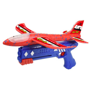 LED Light Airplane Launcher Toy Set 2 Flight Mode Glider Airplane Foam Outdoor Sport Toys Party Favor Summer Toy Airplanes