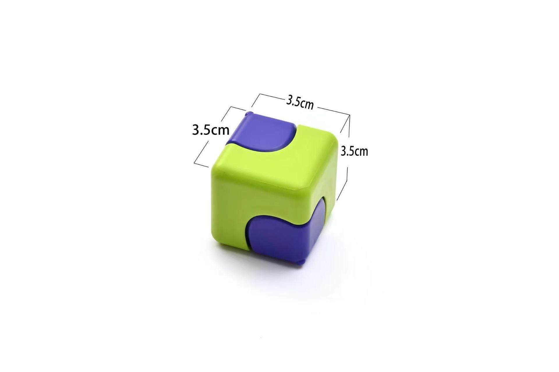 Luminous decompression Cube spinning top pocket model toy gacha gift cross-border new product square fidget spinner