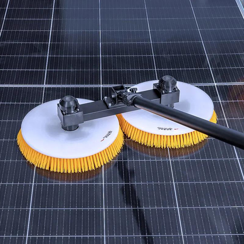 Factory Supply High quality 5.5 m Yellow Double Heads Dual Power Supply Solar Panel Cleaning Tool For Sale