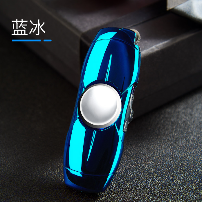 New direct fidget spinner inflatable lighter creative spinning gyro windproof lighter