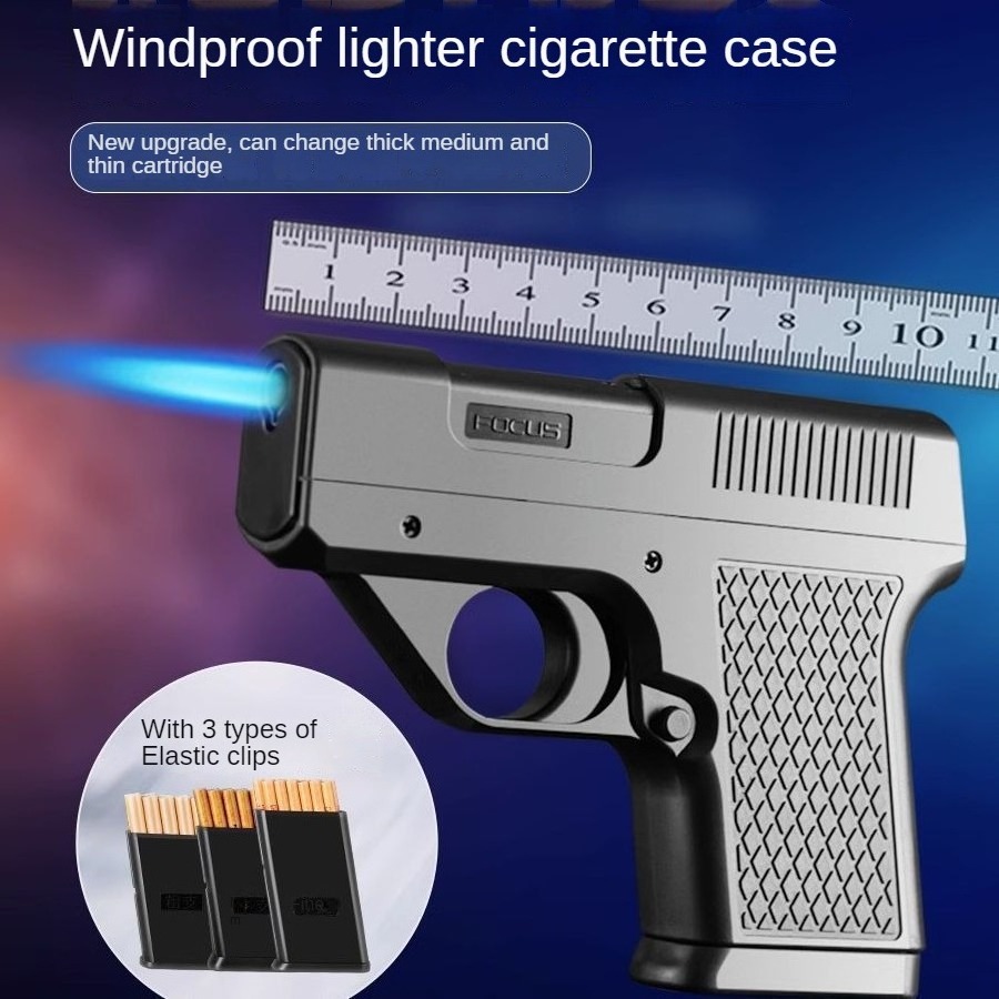 Cool Gun Cigarette Gas Novelty Gadgets Pistol Lighter Gun Shape Jet Torch Lighter gun lighter pistol