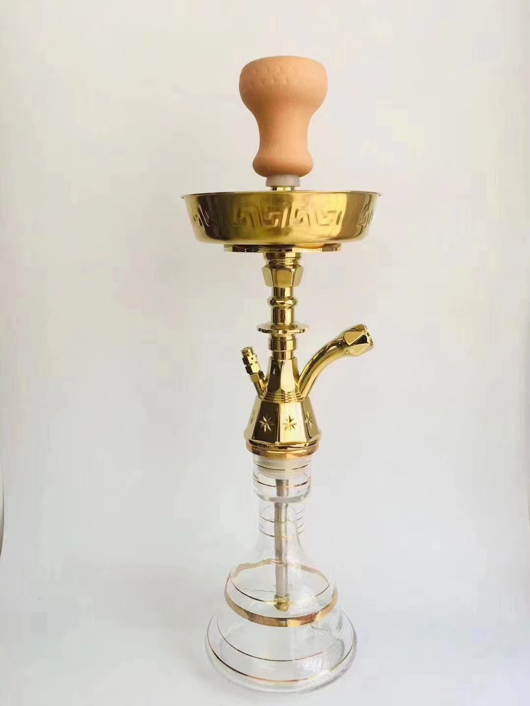 Wholesale Hookah Lounge Fancy Glass Hookah shesha shisha Stainless Steel hokah shisha Egyptian hookah