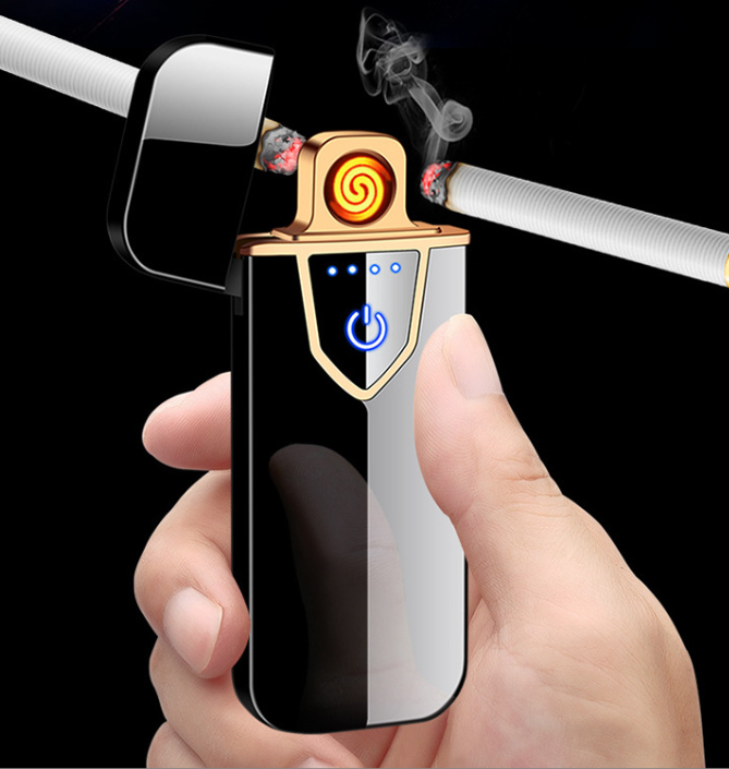 2023 hot colorful small and cheap flame heat wire touch screen mini electric usb cigarette lighter