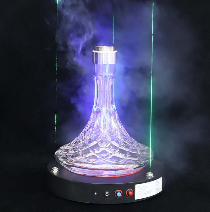 remote control 12 Inch Round LED Laser Lamp Base hookah shisha LED Light Flat cup bottle LED base