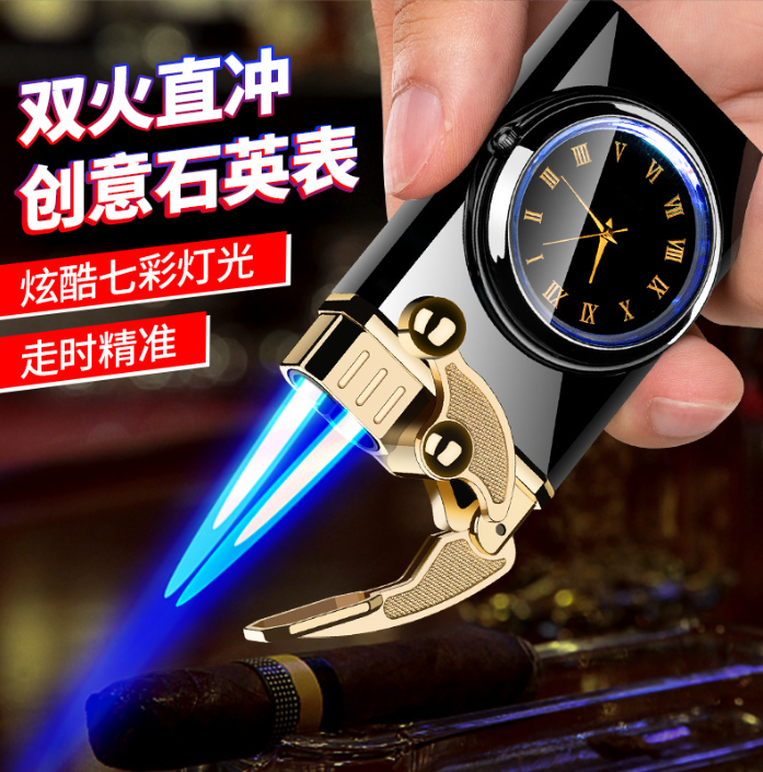 New Design lighter Silent lighter black gold gas lighter