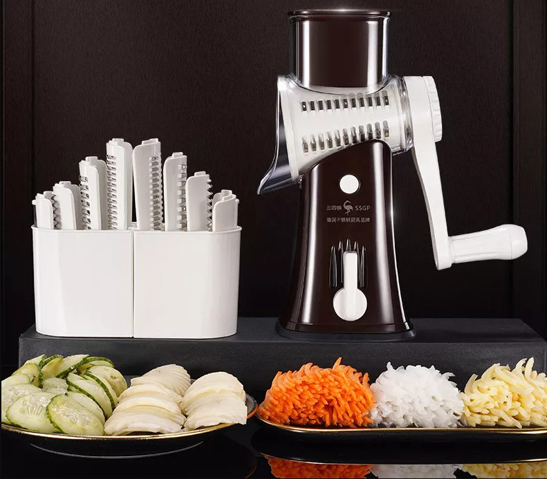 Wholesale Hand-Operated Roller Multi-Functional Cutter Kitchen Cheese Grater Vegetable Mandoline Slicer