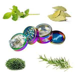 4 Layers Herb portable Grinder Smoke Crusher Crank Pollinator Herb Grinder Spice