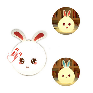 Creative Children's Gift Remote Dimming Touch Sensor Usb Charging Led Silicone Rabbit Lamp