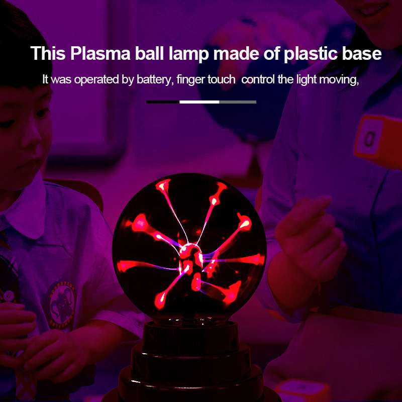 Usb Glass Plasma Ball Lightning Light Party Black Base Magic Plasma Ball