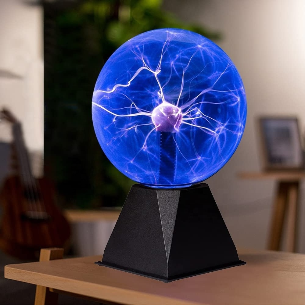 Factory  Home Decor 8 Inch Blue Plasma Ball Lamp