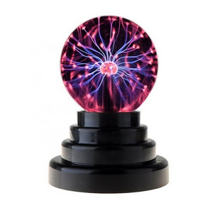 Usb Glass Plasma Ball Lightning Light Party Black Base Magic Plasma Ball