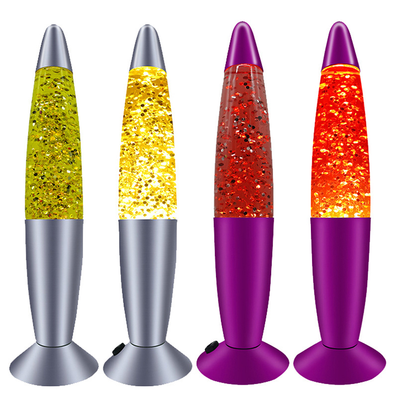 wholesale Multi Color Changing Lava Lamp Glitter Night Light Gift for kids Glitter Lamps