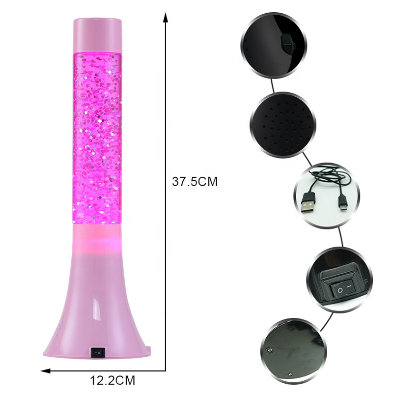 Factory low price wholesale Led Lava Glitter Lamp bedroom floor decoration Desk Lamp