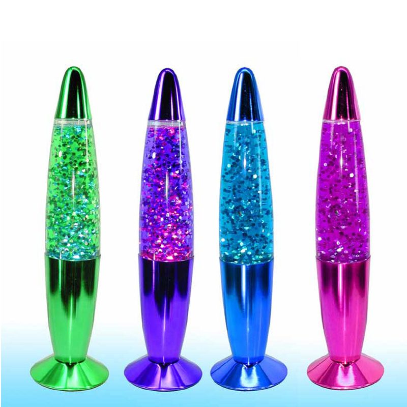 Holiday decoration Light 16 Inch Glass Rocket Floor Standing Lava Lamp Rocket Lava Lamp