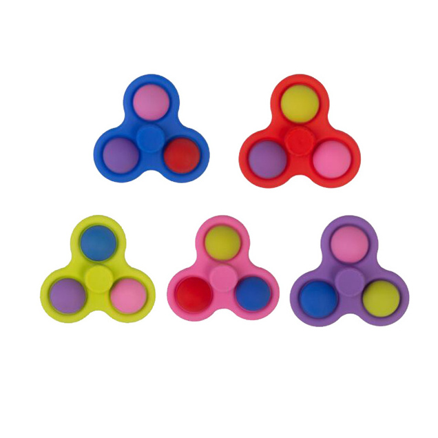 Wholesale Different Colors Silicone Finger Fidget Spinner Fingertip Gyroscope With Custom Logo