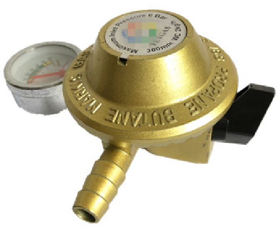 gas regulator with gauge meter