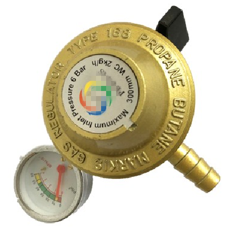 gas regulator with gauge meter