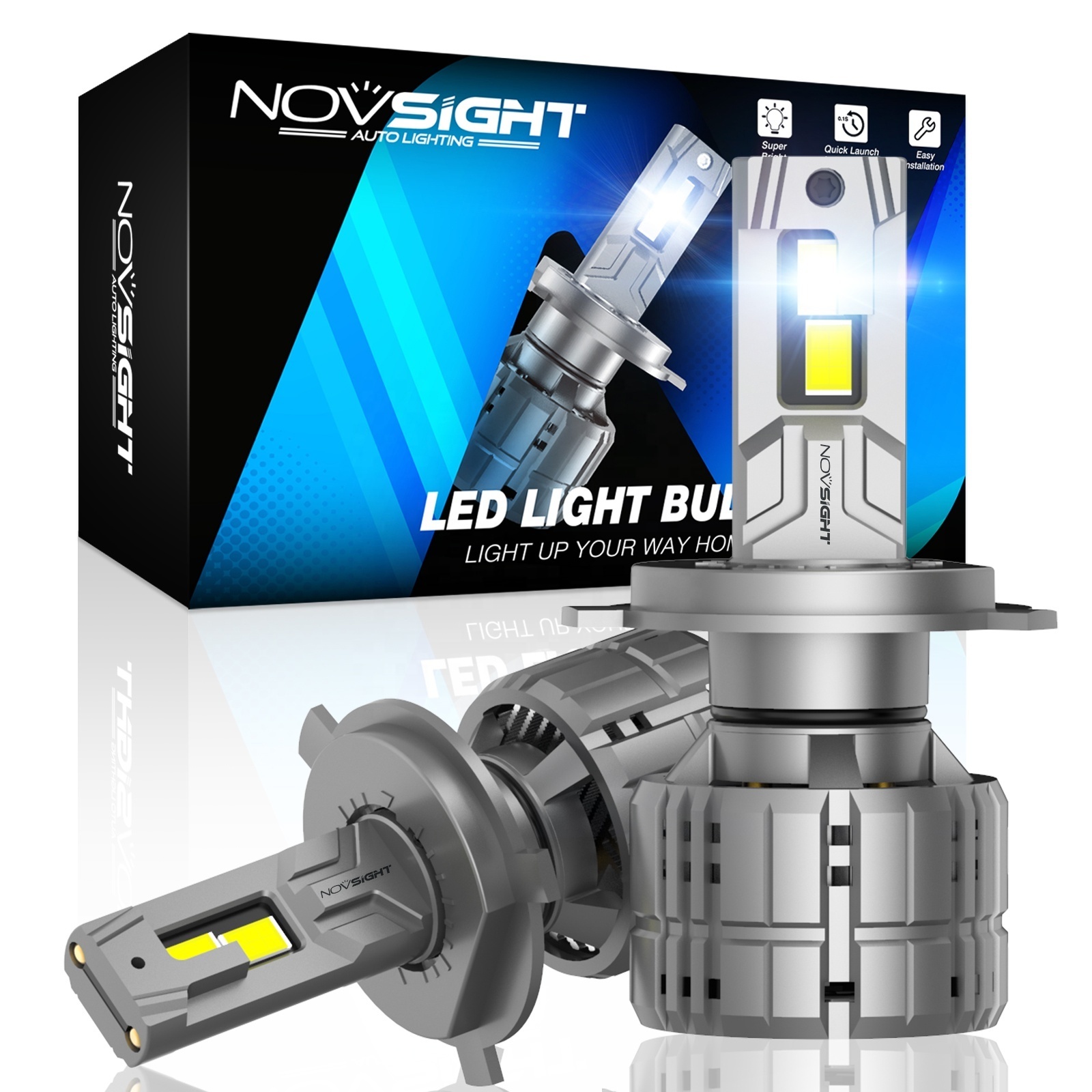 Novsight N60 newest super high power 200W 40000lumen automotive accessories 9005 hb4 h7 h11 h4 led headlights bulb