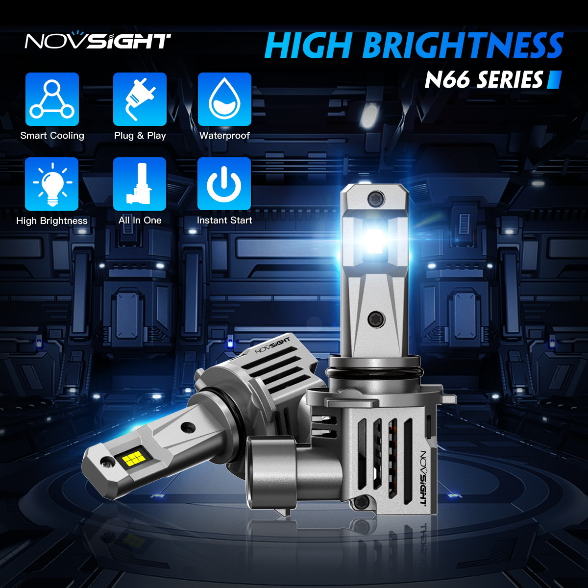 Novsight h11 Led auto headlights Halogen & xenon bulb h1 h7 9005 9006 9007 h11 car h4 led headlights