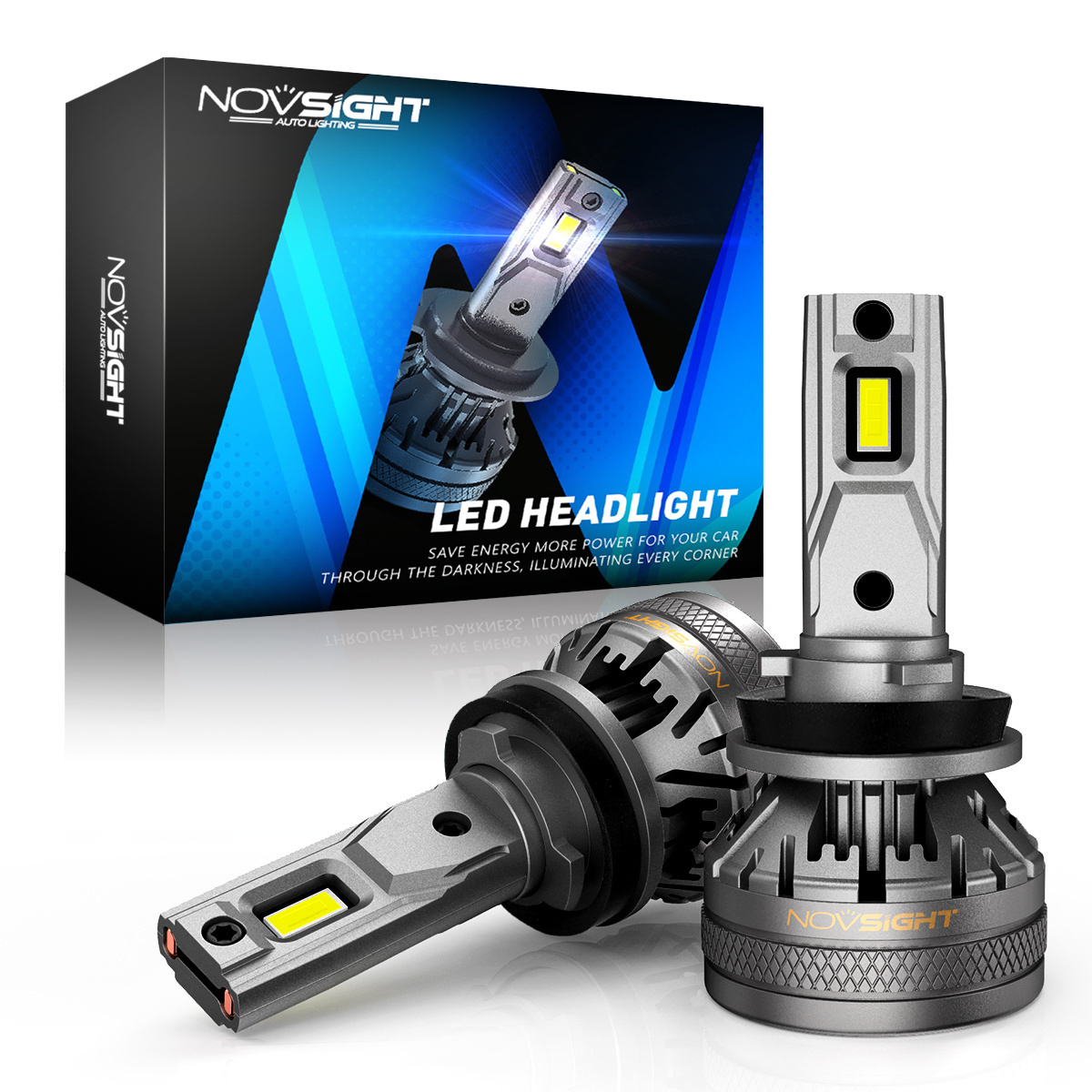 Novsight N37 Car Led Light 120W Led Bulb 9012 9007 H7 H4 H11 Canbus Auto Accessories High Beam Car Led Headlights 50000lm