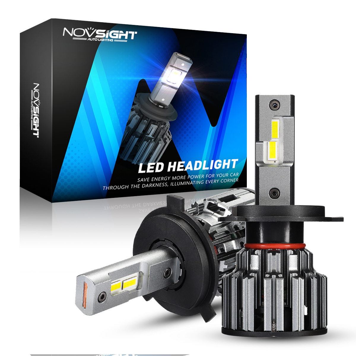 Novsight luces led auto 70W 15000LM h11 led headlight bulbs diamond design 9005 9006 h7 h4 led