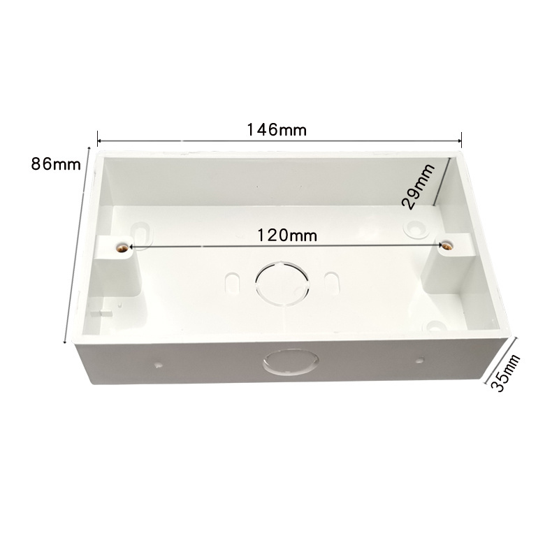 NOVSKI Factory 146 2 Gang Switch Socket Installation Pvc Plastic Surface Mounted Concealed Junction Box