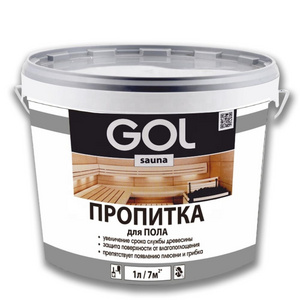 "GOL" impregnation for floor Waterborne natural wood softener and special additives for saunas and bathhouses