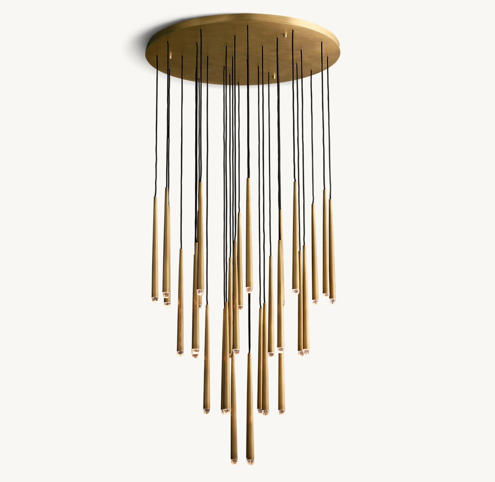 Factory Sales Modern Chandelier Gold Ceiling Lighting Brass Crystal Lamp Restoration Aquitaine Pendant Lamp For Living Room