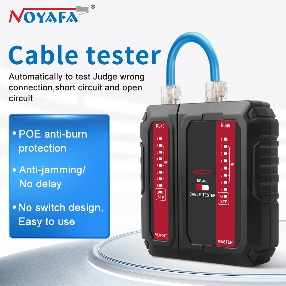 NOYAFA No switch design shielded twisted pair tester POE anti-burn protection Anti-jamming 60V ri45 network cable tester