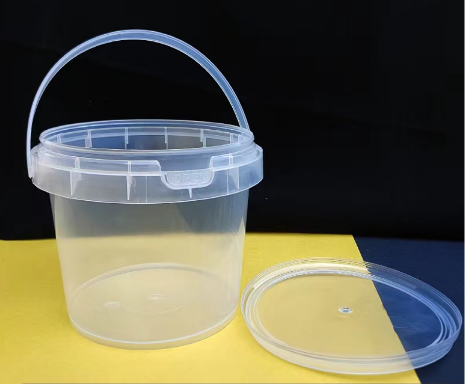 High Quality Transparent 500ml 750ml 1L 2L Plastic PP Buckets with Screw Lids