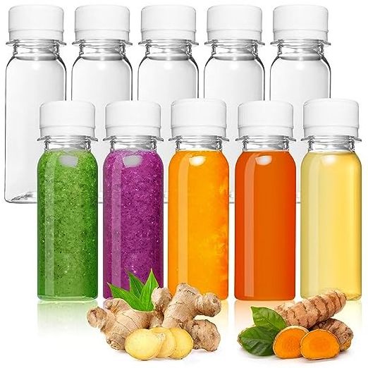 Juice & Beverage Bottles Free Samples 2oz 60ml Small Capacity Energy Shot Juice Bottle with Lids