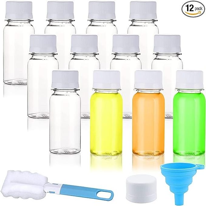 Juice & Beverage Bottles Free Samples 2oz 60ml Small Capacity Energy Shot Juice Bottle with Lids