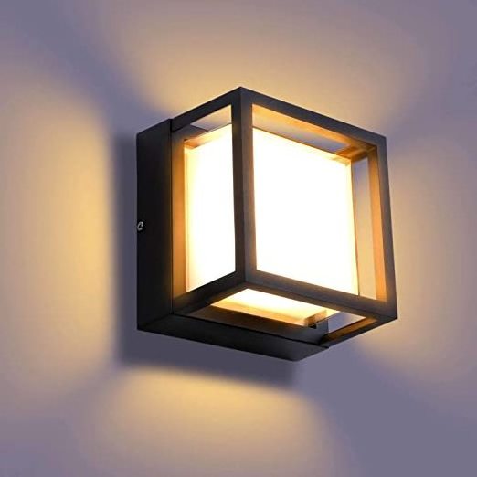 Outdoor Led Wall Light IP65 Waterproof Square Outside Wall Light Pathway Patio Villa Corridor Pillar Light