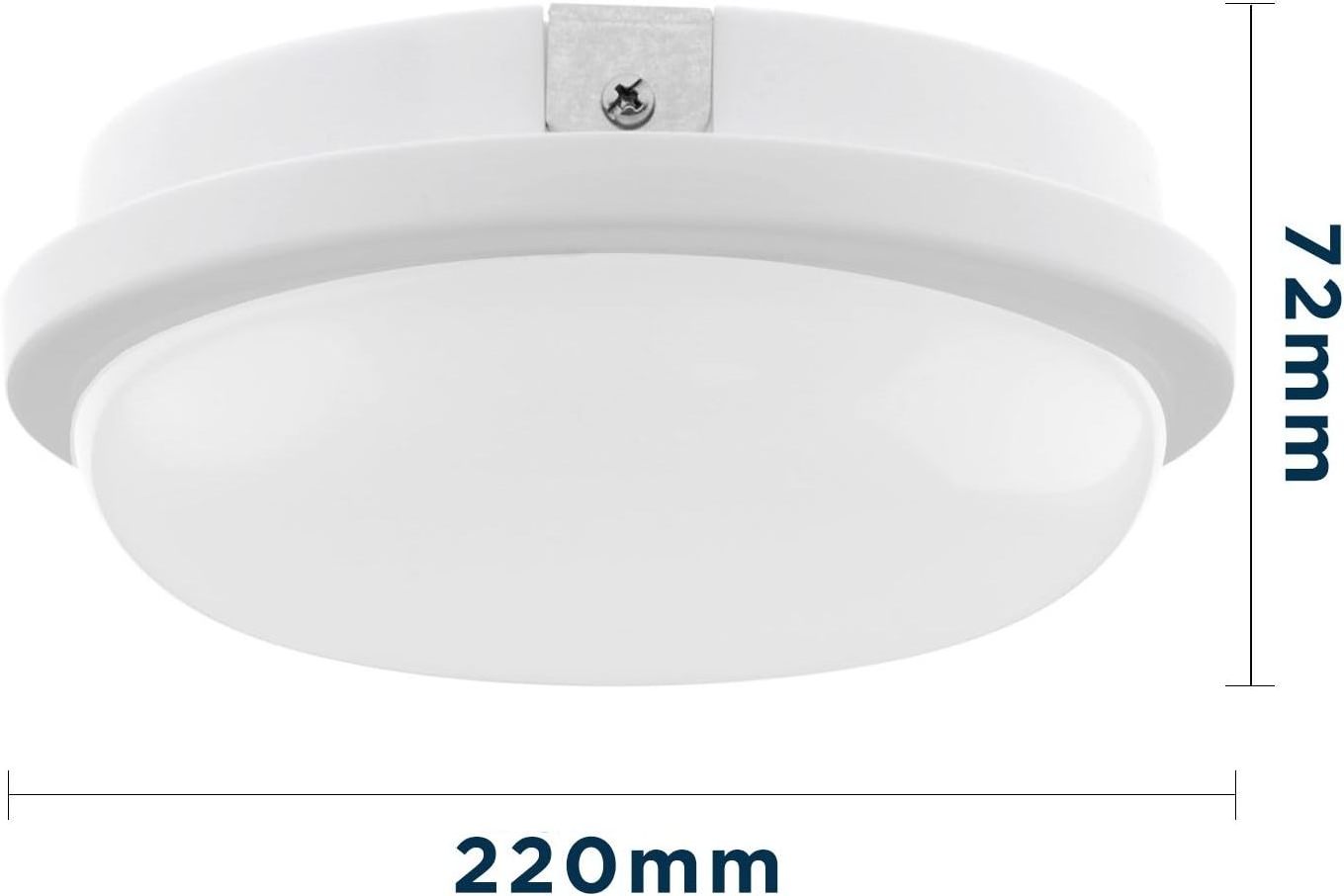 20W LED 4000K IP65 Flush Wall Ceiling Round Dome Bulkhead Light