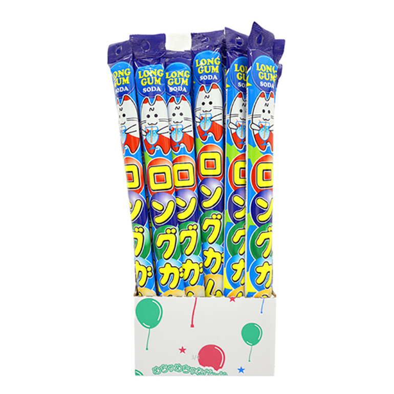 Japanese high quality wholesale bubble candy long chew gum for kids