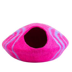 Felt Cat Bed Sanctuary - Stylish and Eco-Friendly Kitty Cave Made of Natural Wool for Comfort