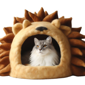 Lion Face Like Cat cave Beds For Cute Felon Soft and Comfortable Versatile Decorative Cat Cave Buy At Good Price