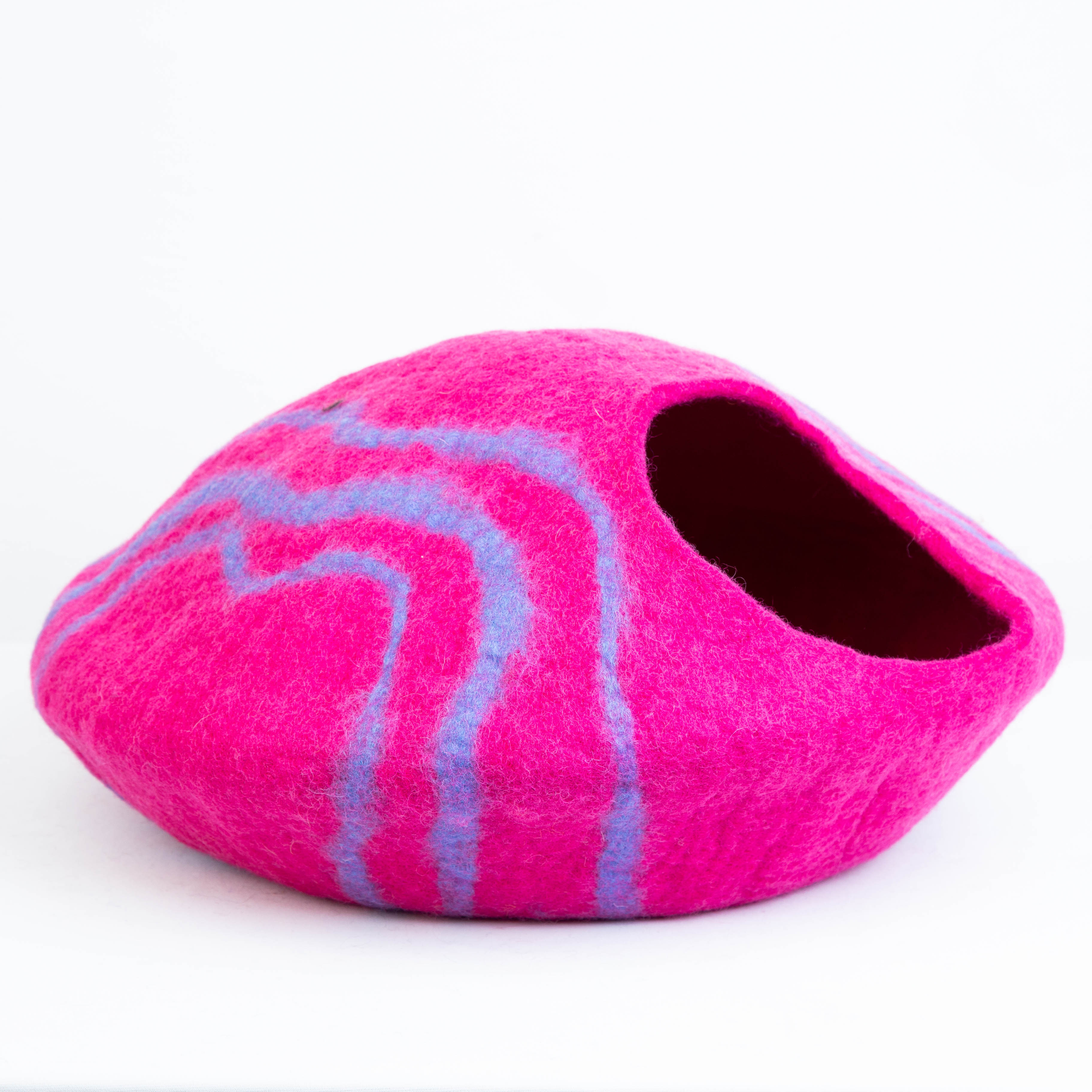 Felt Cat Bed Sanctuary - Stylish and Eco-Friendly Kitty Cave Made of Natural Wool for Comfort