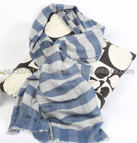 Pure Cashmere stripe Shawls