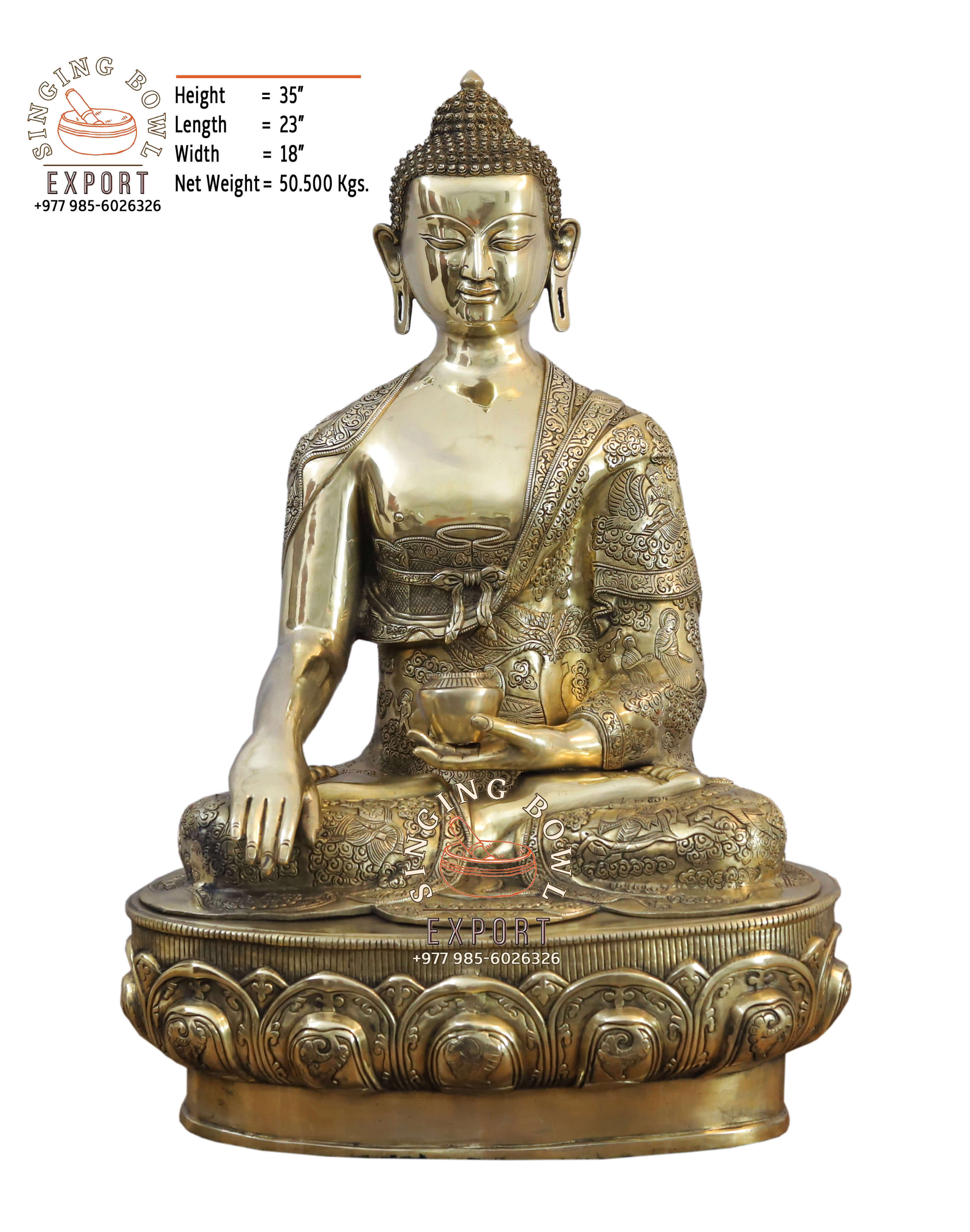 Buddha Brass Statue | Shining Buddha Statue