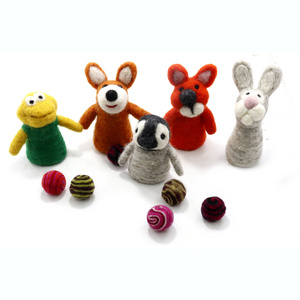 Handmade Felt Finger Puppets for Kids