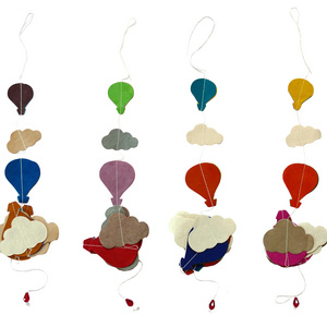 Handmade Lokta Paper Hot Air Balloon Garland Decoration