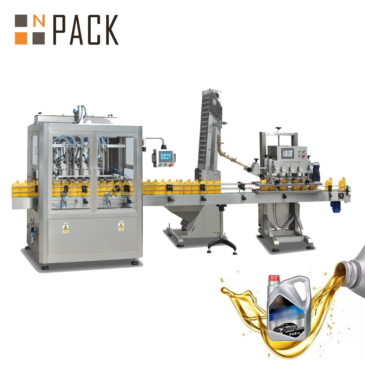 Automatic Engine Oil Production Filling Machine Line  Bottling Machine Oil