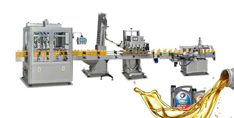 Automatic Engine Oil Production Filling Machine Line  Bottling Machine Oil