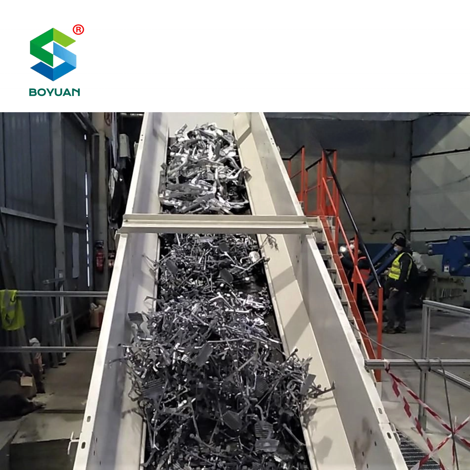 Aluminum Shredder Feed And Out-feed Super Steel Belt Conveyor With Low Power Consumption Jam-free Operation Design