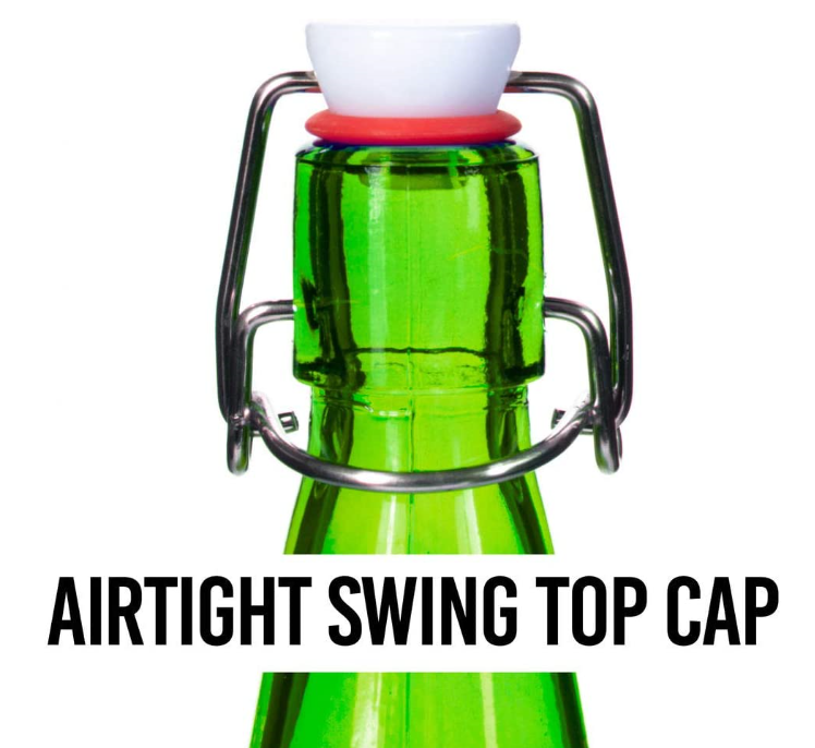 airtight swing top cap green glass beer bottle factory wholesale