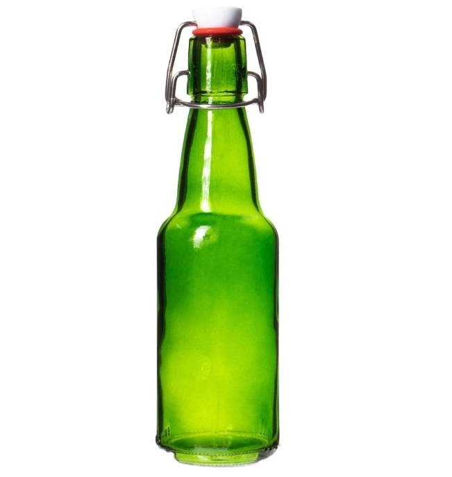 airtight swing top cap green glass beer bottle factory wholesale