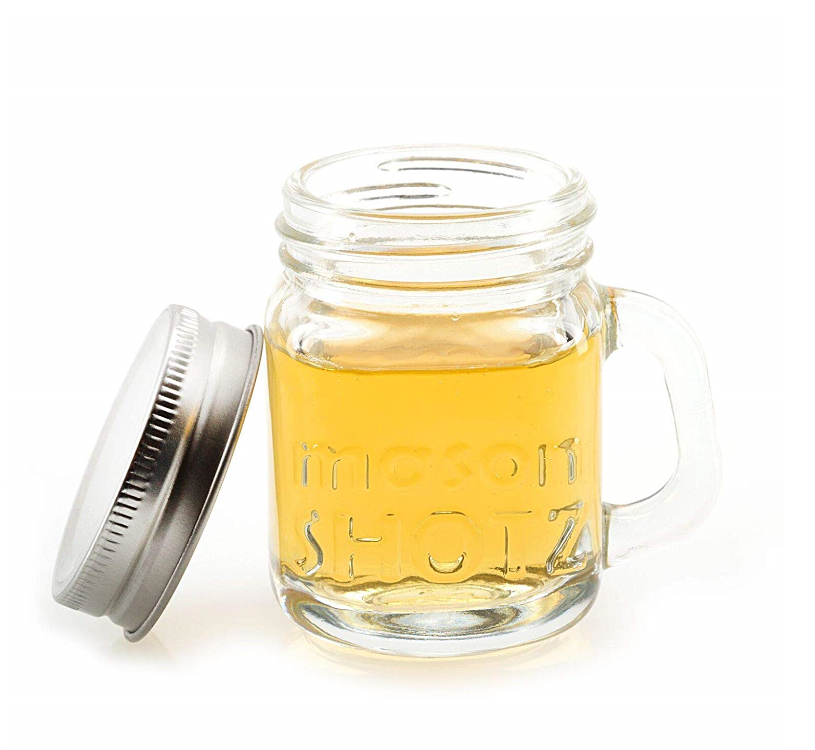 premium mini shot glass mason jar with handle gift box package